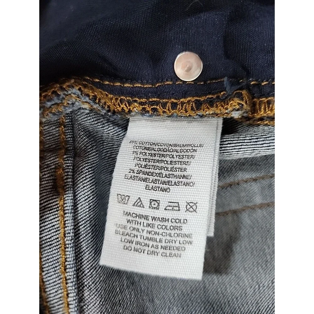 Free People Distressed Busted Knee Jeans High Rise Dark Wash Women's Size 30